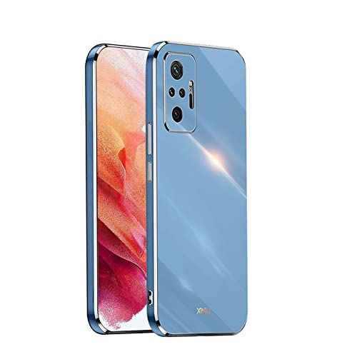 GOGME Hülle für Xiaomi Redmi Note 10 Pro, Premium Qualität Ultradünn Weiche Galvanisieren von TPU Handyhülle, Silikon TPU Schock-Absorption Schutzhülle Case. Blau von GOGME