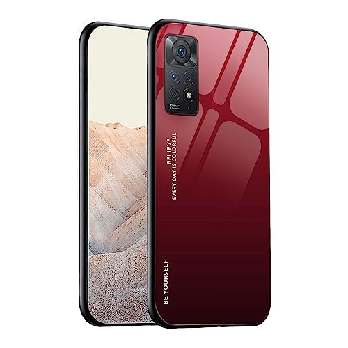 GOGME Hülle für Xiaomi Redmi Note 11 Pro 5G, Farbverlauf-Glas Back Cover Handyhülle, Ultra Thin Cover TPU Silikon Shock Absorption Stoßfest Case Schutzhülle(5) von GOGME