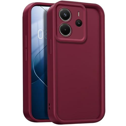 GOGME Hülle für Xiaomi Redmi Note 14 4G (Not for 5G) Cover, Ultradünnen Weiches Silikon TPU Schutzhülle, Staubschutz Robuste Handyhülle - Weinrot von GOGME