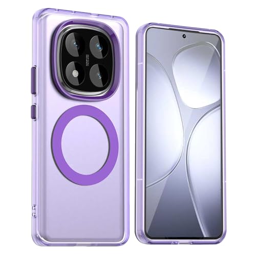 GOGME Hülle für Xiaomi Redmi Note 14 Pro 5G / Poco X7 5G, Kompatibel mit MagSafe, Anti-Scratch PC + TPU Schutzhülle, Transluzente Matt Rückseite Dünn Stoßfest Handyhülle - Lila GOGME Hülle für Xiaomi Redmi Note 14 Pro 5G / Poco X7 5G, Kompatibel mit MagSafe, Anti-Scratch PC + TPU Schutzhülle, Transluzente Matt Rückseite Dünn Stoßfest Handyhülle - Lila von GOGME