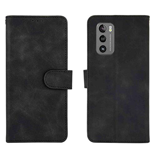 GOGME Leder Hülle für LG Wing 5G Hülle, Premium PU/TPU Leder Folio Hülle Schutzhülle Handyhülle, Flip Case Klapphülle Lederhülle mit Standfunktion & Kartensteckplätzen, Schwarz von GOGME