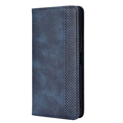 GOGME Leder Hülle für Realme GT 2 Pro, Premium PU/TPU Folio Schutzhülle Handyhülle, Flip Case Cover Klapphülle mit Standfunktion & Kartensteckplätzen, Blau von GOGME