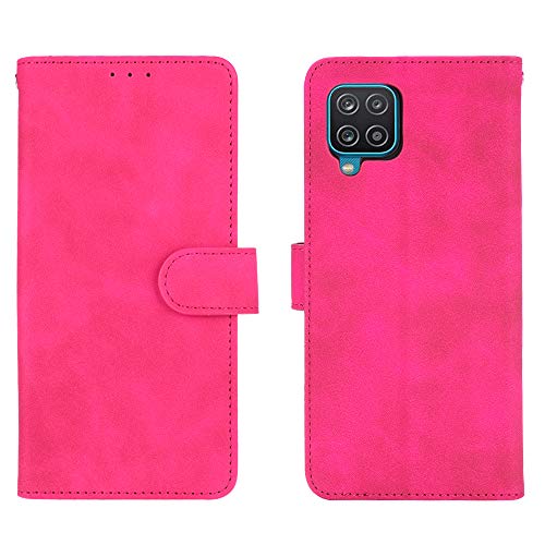 GOGME Leder Hülle für Samsung Galaxy A12 / M12 Hülle, Premium PU/TPU Leder Folio Hülle Schutzhülle Handyhülle, Flip Case Klapphülle Lederhülle mit Standfunktion & Kartensteckplätzen, Rot von GOGME