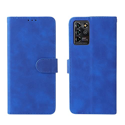 GOGME Leder Hülle für ZTE Blade V30 Vita, Premium PU/TPU Folio Schutzhülle Handyhülle, Flip Case Cover Klapphülle mit Standfunktion & Kartensteckplätzen, Blau von GOGME