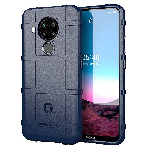 GOGME Passend für Nokia 5.4 Hülle, Stoßfest Anti-Kratzen Weiche TPU Silikon Schutzhülle, Simple Fashion Corner Airbag Design. Blau von GOGME