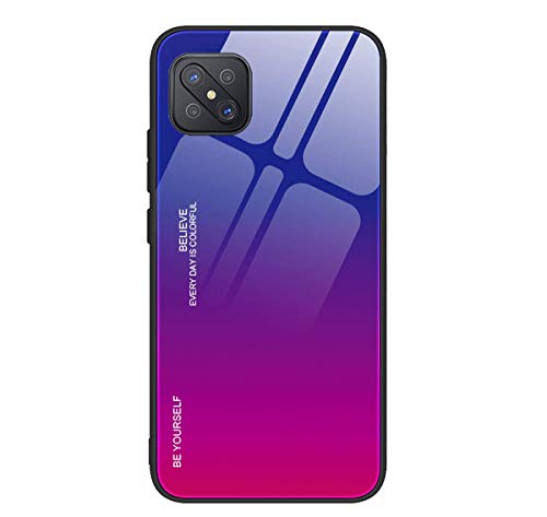 GOGME Schutzhülle für Oppo Reno 4Z 5G (Reno4 Z 5G) Schutzhülle, Glashülle, Farbverlauf, Back Cover aus Hartglas, Kratzfest, weiches TPU-Silikon, Kratzfest, stoßfest (4) von GOGME