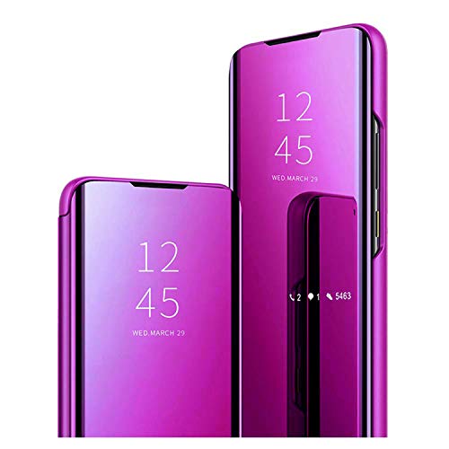GOGME Schutzhülle für Samsung Galaxy A52 4G/A52 5G/A52s 5G, Smart View Spiegel Case Leder Flip Clear Anti-Fingerabdruck Makeup Schutzhülle mit Standfunktion Violett GOGME Schutzhülle für Samsung Galaxy A52 4G/A52 5G/A52s 5G, Smart View Spiegel Case Leder Flip Clear Anti-Fingerabdruck Makeup Schutzhülle mit Standfunktion Violett von GOGME