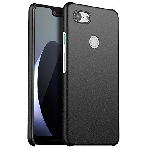 GOGODOG Google Pixel 3XL / Google Pixel 3 Hülle Vollständige Abdeckung Ultra dünn Matte Anti-Rutsch Kratzen Beständig Hartschale Google Pixel 3 XL/Google Pixel 3 (Google Pixel 3XL, Scrub Schwarz) von GOGODOG