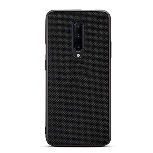 GOGODOG Kompatibel mit OnePlus 7T PRO Hülle Cases Cover Vollständige Abdeckung Ultra dünn Matte Anti-Rutsch Kratzen Beständig Mode Kohlefaser Softshell (Nylon) von GOGODOG