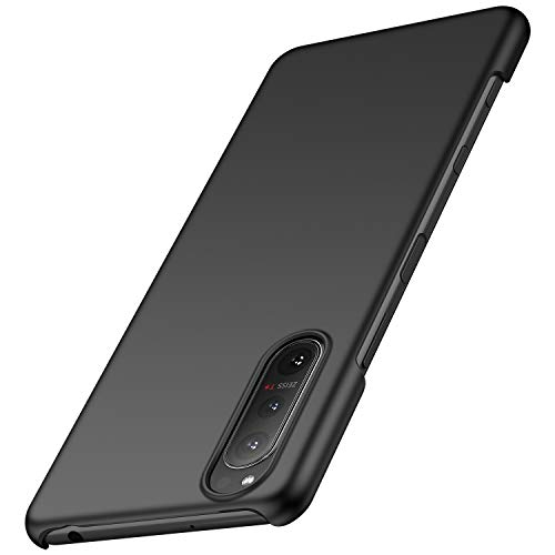 GOGODOG Kompatibel mit Sony Xperia 5 II Hülle Vollständige Abdeckung Ultra dünn Matte Anti-Rutsch Kratzen Beständig Hartschale (Schwarz) von GOGODOG