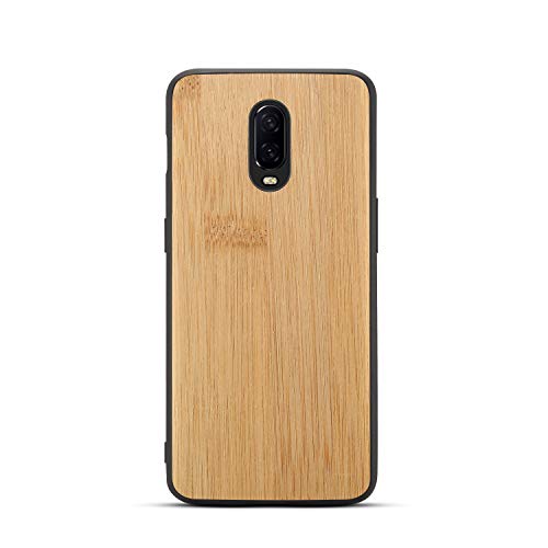 GOGODOG Oneplus 6T Hülle Schutzhülle voller Schutz ultradünne Matte Anti-Scratch-Kohlefaser Mode kreative Anti-Fall-Softshell geeignet TPU Oneplus 6T (Bambuskörner) von GOGODOG