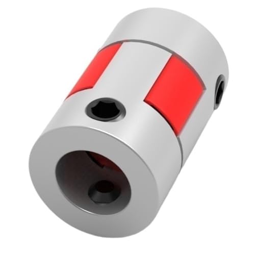XB D14L22 Zweibackenkupplung, D1/D2-3 3,17 4 5 6 6,35 7 8 mm Aluminium-Pflaumen-Flexible Wellenkupplung for CNC-Maschinen, 1 Stück(7mm x 8mm) von GOHAPY