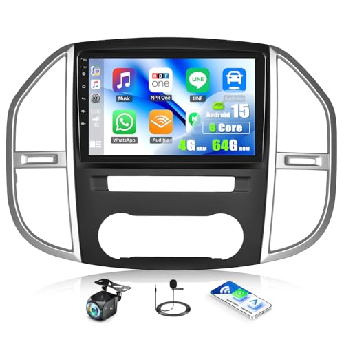 4G+64G 8-Kern GOHHDL Android 15 Autoradio für Mercedes Benz Vito 3 W447 2014-2020 mit Navi Carplay Android Auto, 9 Zoll Auto Bildschirm 2Din mit GPS WiFi Bluetooth FM/RDS DSP SWC Rückfahrkamera+MIC 4G+64G 8-Kern GOHHDL Android 15 Autoradio für Mercedes Benz Vito 3 W447 2014-2020 mit Navi Carplay Android Auto, 9 Zoll Auto Bildschirm 2Din mit GPS WiFi Bluetooth FM/RDS DSP SWC Rückfahrkamera+MIC von GOHHDL