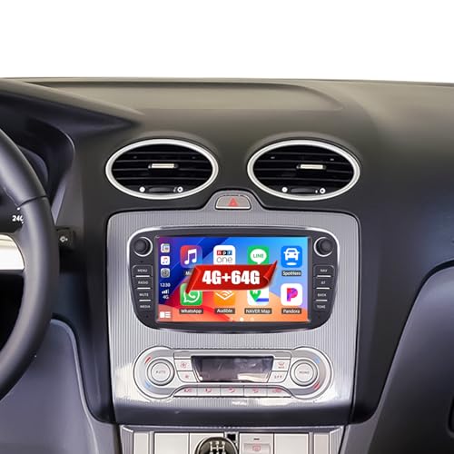 4G+64G GOHHDL Android 13 Autoradio für Ford Focus mk2 Mondeo Cmax Galaxy Smax Kuga mit Carplay Android Auto, 7 Zoll Touch Bildschirm Radio mit GPS Navi WiFi FM/RDS Bluetooth SWC Rückfahrkamera MIC 4G+64G GOHHDL Android 13 Autoradio für Ford Focus mk2 Mondeo Cmax Galaxy Smax Kuga mit Carplay Android Auto, 7 Zoll Touch Bildschirm Radio mit GPS Navi WiFi FM/RDS Bluetooth SWC Rückfahrkamera MIC von GOHHDL