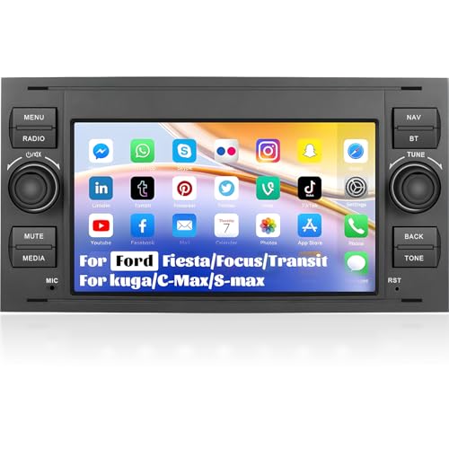 GOHHDL Android 13 Autoradio 2Din GPS Navi für Ford Transit Fiesta Galaxy Fusion Kuga C-Max S-Max, 7 Zoll Auto Bildschirm Radio mit WiFi GPS Bluetooth Mirror Link FM/RDS SWC EQ + AHD Rückfahrkamera&MIC GOHHDL Android 13 Autoradio 2Din GPS Navi für Ford Transit Fiesta Galaxy Fusion Kuga C-Max S-Max, 7 Zoll Auto Bildschirm Radio mit WiFi GPS Bluetooth Mirror Link FM/RDS SWC EQ + AHD Rückfahrkamera&MIC von GOHHDL
