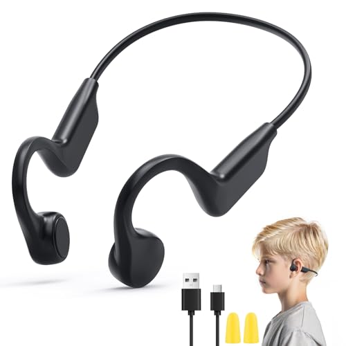 GOHHME Knochenschall Kopfhörer Kopfhörer Kabellos Bluetooth 5.3 IP55 Wasserdicht 180mAh Akku Memory-Titan-Legierung Komfort & Sicherheit & Flexibel & Langlebig Open Ear Kopfhörer Gaming Sport von GOHHME