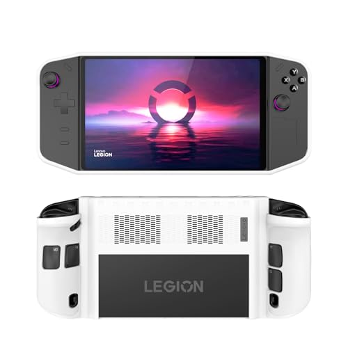 GOHHME für Lenovo Legion Go Case, Weiche TPU Stoßfest Schutzhülle, Robust rutschfest Fallsichere Anti-Fingerabdruck Hülle für Legion Go Gaming Konsole 8,8" (Weiß) von GOHHME