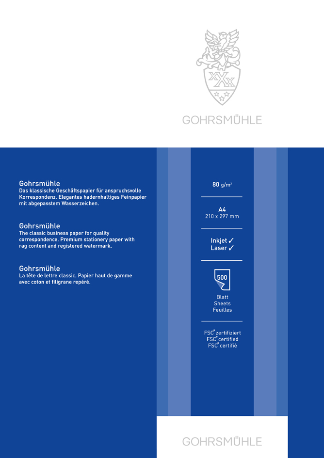 GOHRSMÜHLE Briefpapier Bankpost, DIN A4, 100 g/qm, weiß von GOHRSMÜHLE