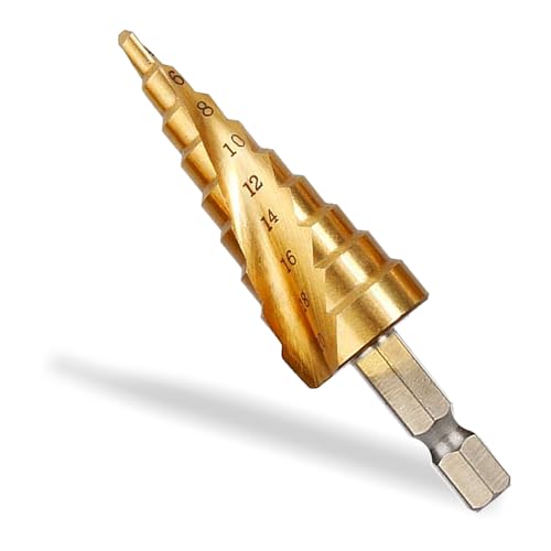 HSS Kegelbohrer, Ø 4-20mm Spiralnut Stufenbohrer, Schälbohrer, Spiralnut Kegelbohrer für Metall, Edelstahl, Kunststoff, Holz HSS Kegelbohrer, Ø 4-20mm Spiralnut Stufenbohrer, Schälbohrer, Spiralnut Kegelbohrer für Metall, Edelstahl, Kunststoff, Holz von GOIEHIR