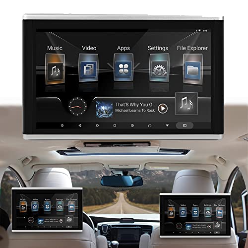 GOINUS22 Auto-Kopfstütze WiFi-Videoplayer, Android 9.0 Auto-Rücksitz-TV-Monitore mit Montagehalterung, IPS-Touchscreen-Multimedia-Monitor, Auto-TV, 1080P HD-Video unterstützen, 10.1'' von GOINUS22