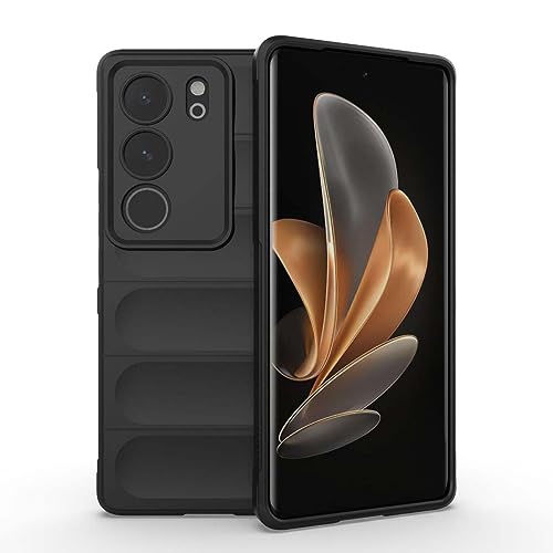 GOKEN Handyhülle Hülle für Vivo V29 5G - Stoßfest und rutschfest, TPU Silikon Schutzhülle im Stilvollen Design,Schwarz von GOKEN