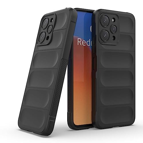 GOKEN Handyhülle Hülle für Xiaomi Redmi 12 4G - Stoßfest und rutschfest, TPU Silikon Schutzhülle im Stilvollen Design,Schwarz von GOKEN