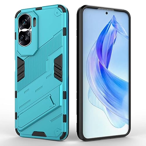 GOKEN Hülle für Honor 90 Lite, Schutzhülle TPU/PC Handyhülle mit vertikalem und horizontalem Stand, Stoßfest Bumper Armor Case Hybrid Cover, Blau von GOKEN