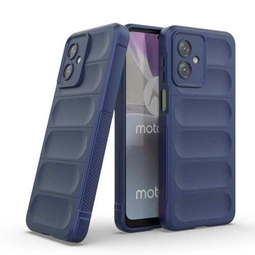 GOKEN Hülle für Motorola Moto G54 5G, Handyhülle und Stoßfeste Schutzhülle aus Weiche Silikon mit Anti-Rutsch-Seitengriff und Elegantem Reinen Farbdesign, Cover Case -Dunkelblau von GOKEN