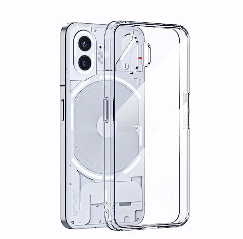 GOKEN Hülle für Nothing Phone 2, TPU Silikon Bumper Handyhülle, Weicher TPU-Rahmen mit Harter PC-Rückwand, Schutzhülle Stoßfest, Klar Durchsichtig Cover Case, Transparent von GOKEN