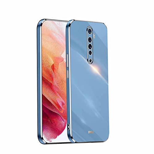 GOKEN Hülle für Oppo Reno 2 (Reno2), Schutzhülle TPU Silikon Handyhülle mit Galvanisieren von Phnom Penh, Stoßfest Bumper Case Soft Cover, Blau von GOKEN