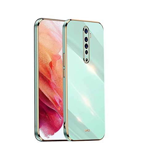 GOKEN Hülle für Oppo Reno 2 (Reno2), Schutzhülle TPU Silikon Handyhülle mit Galvanisieren von Phnom Penh, Stoßfest Bumper Case Soft Cover, Grün von GOKEN