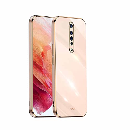 GOKEN Hülle für Oppo Reno 2 (Reno2), Schutzhülle TPU Silikon Handyhülle mit Galvanisieren von Phnom Penh, Stoßfest Bumper Case Soft Cover, Rosa von GOKEN