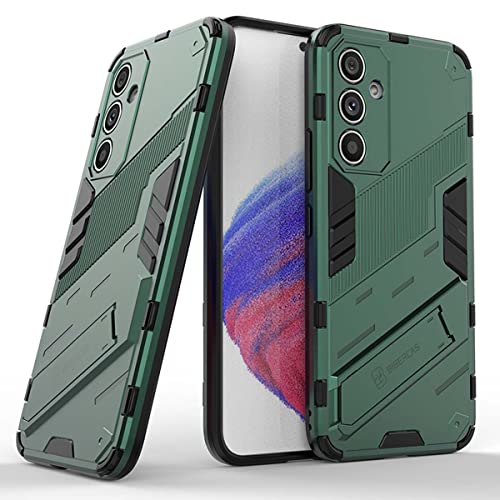 GOKEN Hülle für Samsung Galaxy A54 5G, Schutzhülle TPU/PC Handyhülle mit vertikalem und horizontalem Stand, Stoßfest Bumper Armor Case Hybrid Cover, Grün von GOKEN