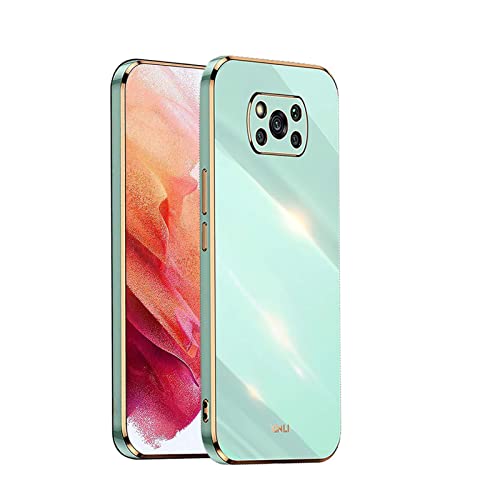 GOKEN Hülle für Xiaomi Poco X3 Pro/Poco X3 NFC, Schutzhülle TPU Silikon Handyhülle mit Galvanisieren von Phnom Penh, Stoßfest Bumper Case Soft Cover, Grün von GOKEN