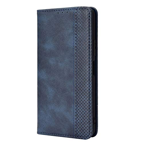 GOKEN Leder Folio Hülle für Ulefone Note 12P, Lederhülle Brieftasche Mit Kartensteckplätzen, Premium Flip PU/TPU Handyhülle Schutzhülle Case Cover mit Ständer Funktion (Blau) von GOKEN