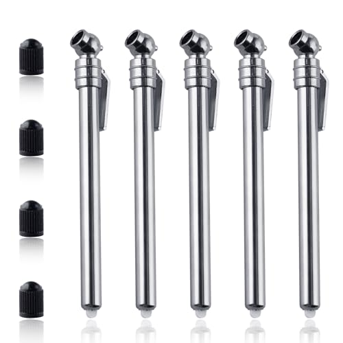 GOLD DEER 5PCS Bleistift Reifendruckmesser 5-50PSI Mechanischer Luftdruckmesser mit Taschenclip Reifendruckmesser Werkzeug Reifendruckprüfer Auto Reifendruckmesser von GOLD DEER