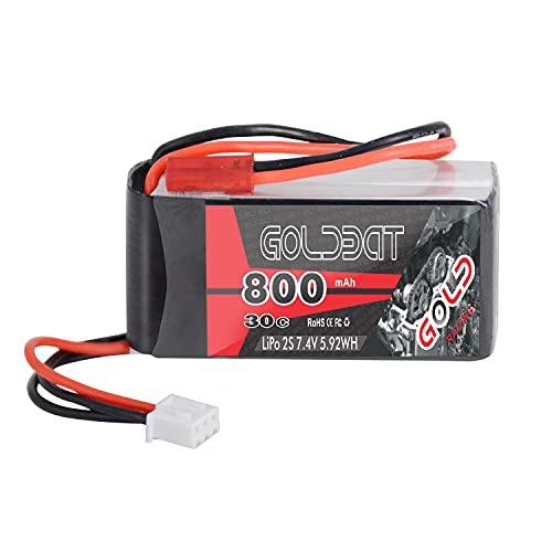 GOLDBAT RC Batterie 800 mAh 7,4 V 2S 30C LiPo Akku Pack mit JST-SYP Stecker für RC Auto Boot LKW Heli Flugzeug usw. RC Hobby GOLDBAT RC Batterie 800 mAh 7,4 V 2S 30C LiPo Akku Pack mit JST-SYP Stecker für RC Auto Boot LKW Heli Flugzeug usw. RC Hobby von GOLDBAT