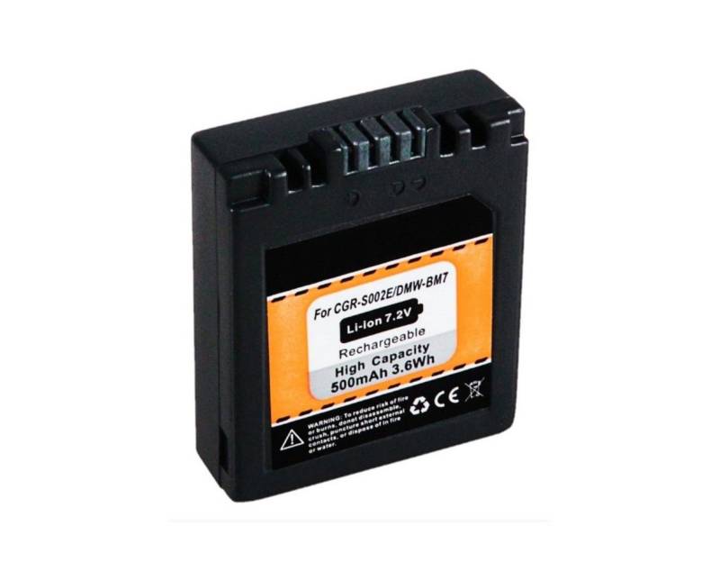 GOLDBATT Akku für Panasonic DMW-BM7 FZ20 FZ10 FZ4 FZ5 CGA-S002E FZ15 FX1 FX5 Kamera-Akku Ersatzakku 500 mAh (7,2 V, 1 St), 100% kompatibel mit den Original Akkus inklusive Überhitzungsschutz. von GOLDBATT