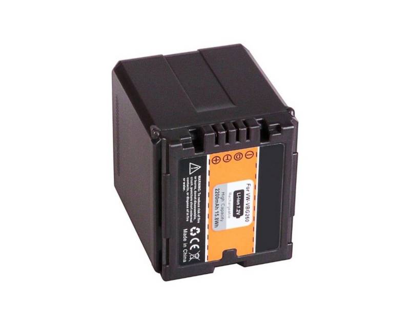 GOLDBATT Akku Panasonic -VBG260 -VBG070 -VBG130 AG-HMC70 HDC-SD3 HDC-HS9 -SX5 Kamera-Akku Ersatzakku 2200 mAh (7,2 V, 1 St), 100% kompatibel mit den Original Akkus inklusive Überhitzungsschutz von GOLDBATT