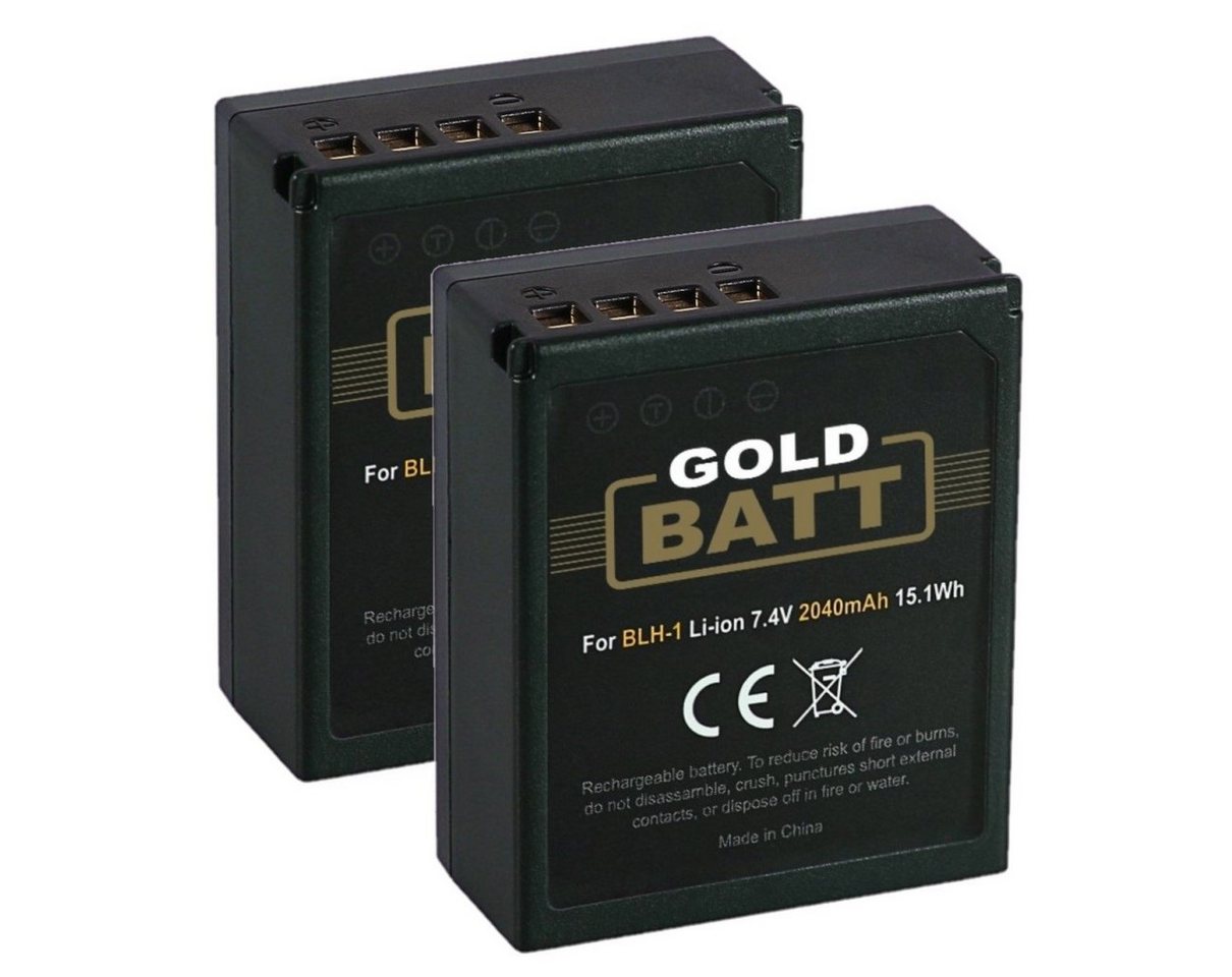 GOLDBATT 2x Akku für Olympus BLH-1 BLH1 OM-D EM-1 Mark II EM1 Mark 2 E-M1X volldecodiert Kamera-Akku Ersatzakku Ersatz 2040 mAh (7,4 V, 2 St), 100% kompatibel I inklusive Überhitzungsschutz von GOLDBATT