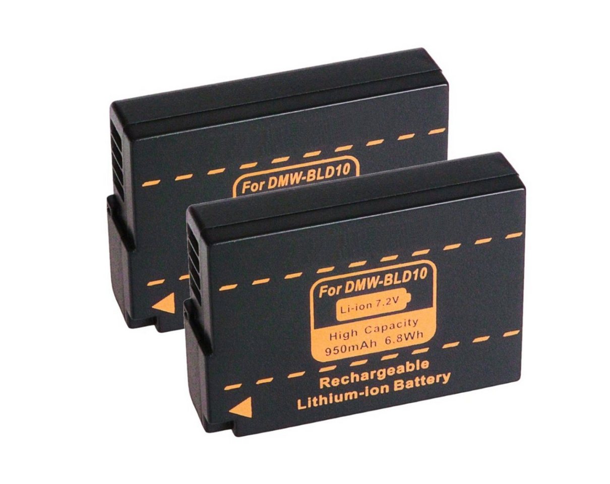 GOLDBATT 2x Akku für Panasonic BLD10 BLD10E DMC-GF2 GF2 Kamera-Akku Ersatzakku 950 mAh (7,2 V, 2 St), 100% kompatibel mit den Original Akkus durch maßgefertigte Passform inklusive Überhitzungsschutz von GOLDBATT
