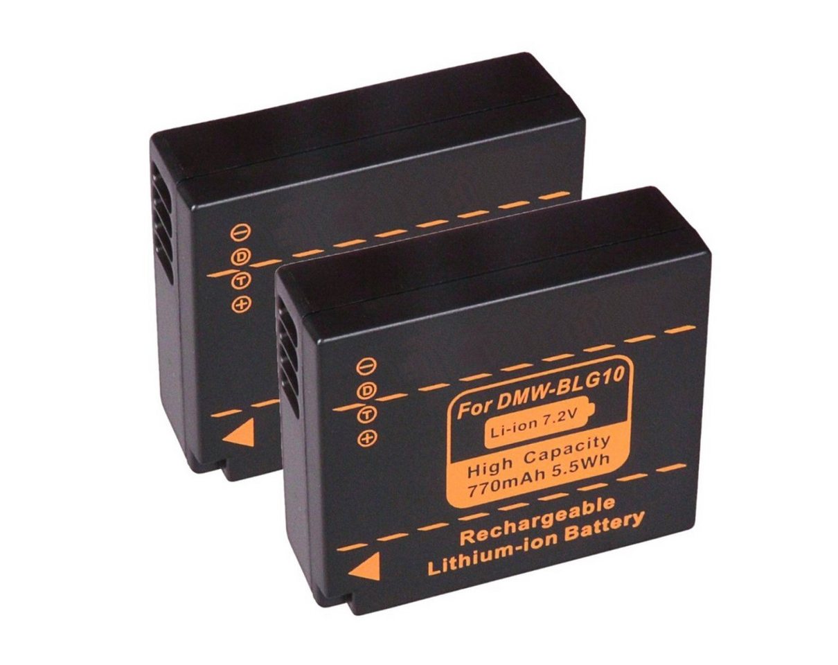 GOLDBATT 2x Akku für Panasonic DMC-GF6 DMW-BLG10 CS-BLG10MC DC-TX2 DMCGF3 DMC-GF3 DMCGF3CK Kamera-Akku Ersatzakku 770 mAh (7,2 V, 2 St), 100% kompatibel mit den Original Akkus durch maßgefertigte Passform inklusive Überhitzungsschutz von GOLDBATT