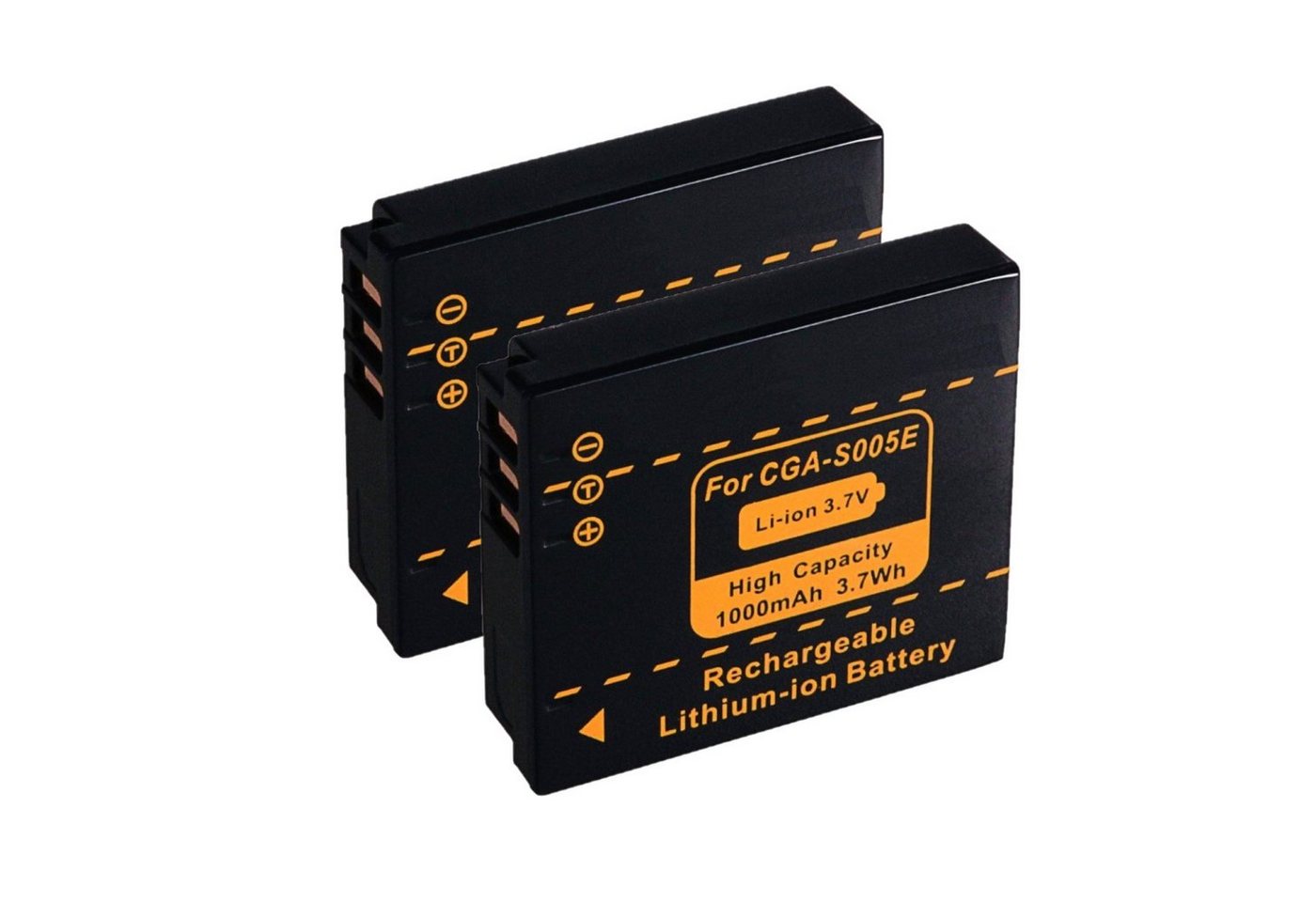 GOLDBATT 2x Akku für Panasonic Lumix DMC-FX3 FX07 DMC-FX50 DMC-LX2 CGA-S005 DMC-FX01 Kamera-Akku Ersatzakku 1000 mAh (3,7 V, 2 St), 100% kompatibel mit den Original Akkus durch maßgefertigte Passform inklusive Überhitzungsschutz von GOLDBATT