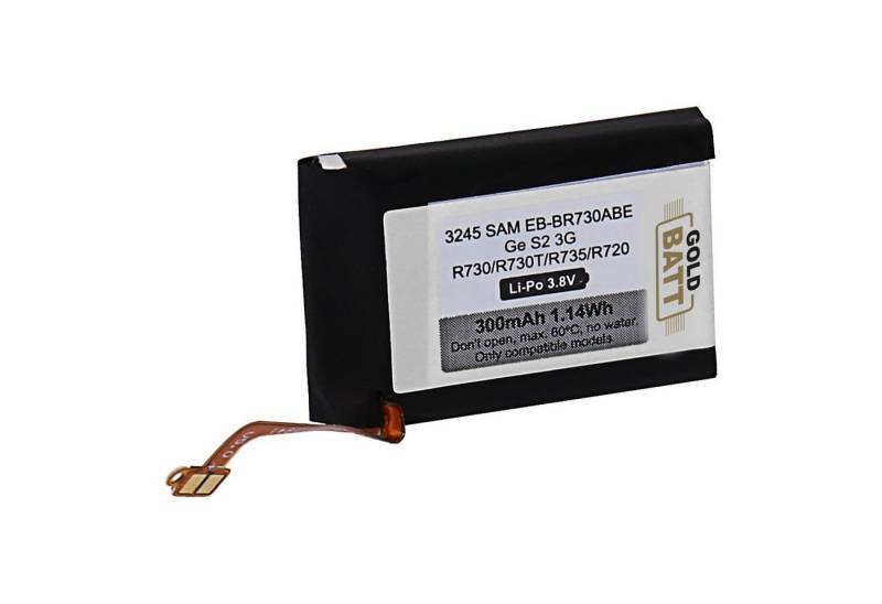 GOLDBATT kompatibel mit Samsung Gear S2 3G R730 R730t R735 R720 GH43-04538B Akku Ersatzakku 300 mAh (3,80 V), optimale Passgenauigkeit von GOLDBATT