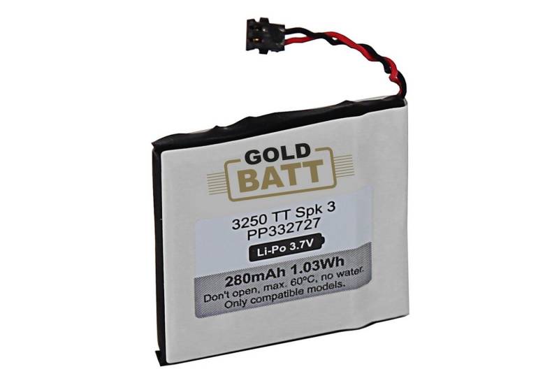GOLDBATT Akku P332727 kompatibel mit TomTom Spark 1 2 3 / Runner 1 2 3 Akku Ersatzakku 300 mAh (3,80 V), optimale Passgenauigkeit von GOLDBATT