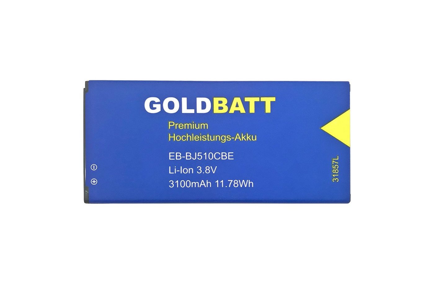 GOLDBATT Akku passend für Samsung Galaxy J5 2016 SM-J510 SM-J510x EB-BJ510CBE Akku Ersatzakku Akku 3100 mAh (3,8 V, 1 St), 100% kompatibel, optimale Passgenauigkeit von GOLDBATT