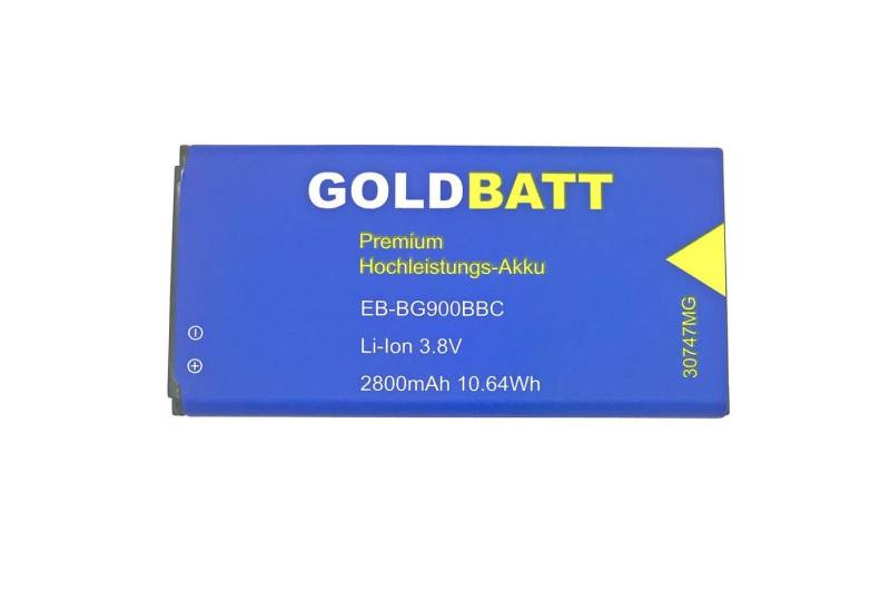 GOLDBATT Akku passend für Samsung Galaxy S5 (G900) GTI9600 GT-I9600 I9600 S5 Akku Ersatzakku Akku 2800 mAh (3,8 V, 1 St), 100% kompatibel, optimale Passgenauigkeit von GOLDBATT