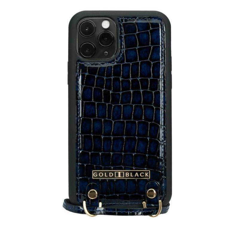 Handyhülle iPHONE 11 PRO LEDERHÜLLE MIT NECKLACE MILANO BLAU 14,86 cm (5,85 Zoll) von GOLDBLACK