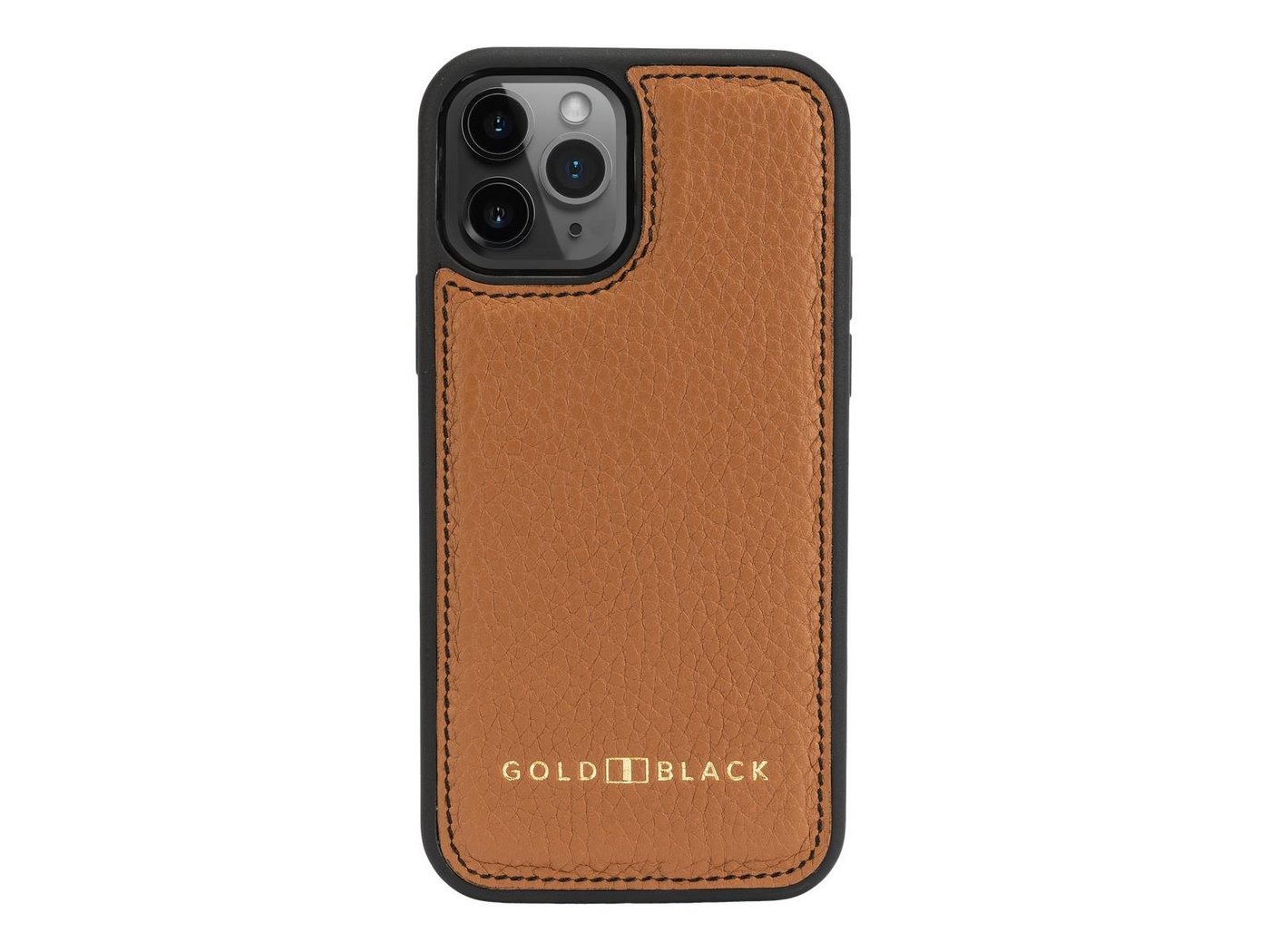 GOLDBLACK Handyhülle iPhone 12 / 12 Pro Lederhülle Nappa Braun 15,40 cm (6,06 Zoll) von GOLDBLACK