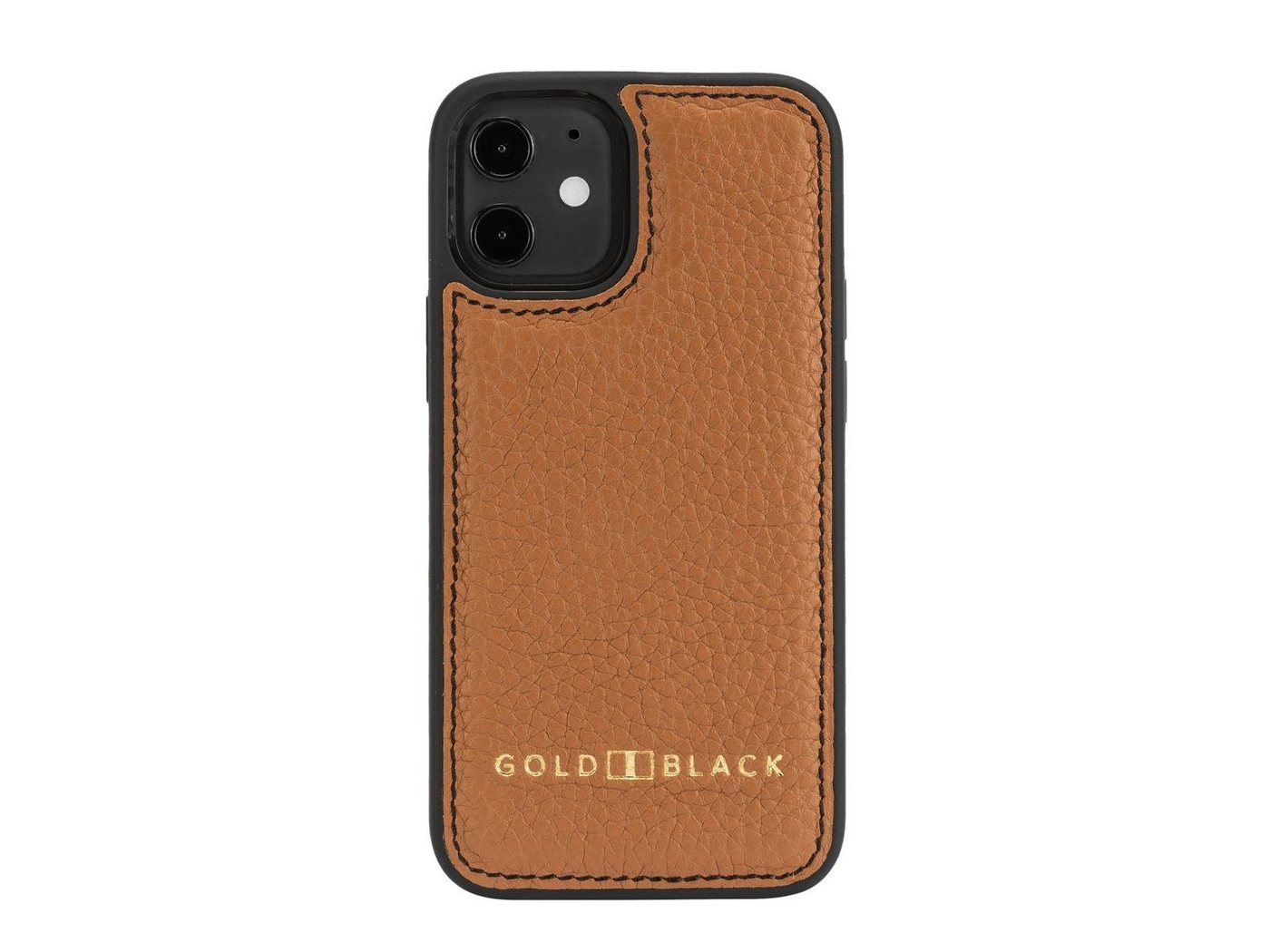 GOLDBLACK Handyhülle iPhone 12 Mini Lederhülle Nappa Braun 13,76 cm (5,42 Zoll) von GOLDBLACK